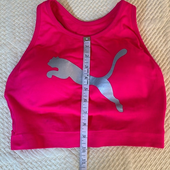 Puma Workout Sport Bra Pink Silver Size Large T10 - Picture 7 of 10